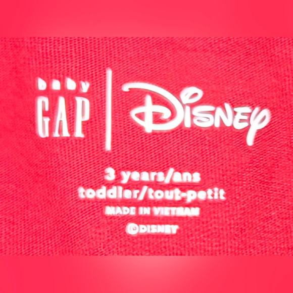 NWT: Mickey Mouse & Friends Long-Sleeved T-shirt; from GAP; Size 3; Red w/B & W - Picture 4 of 8